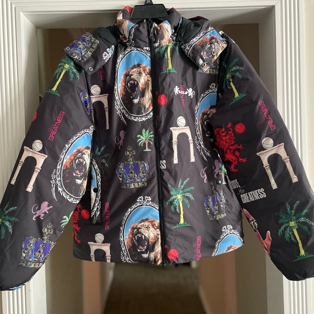 Nike LeBron Men's Therma-FIT Graphic Print Puffer Jacket-Men's Size M-NWOT
